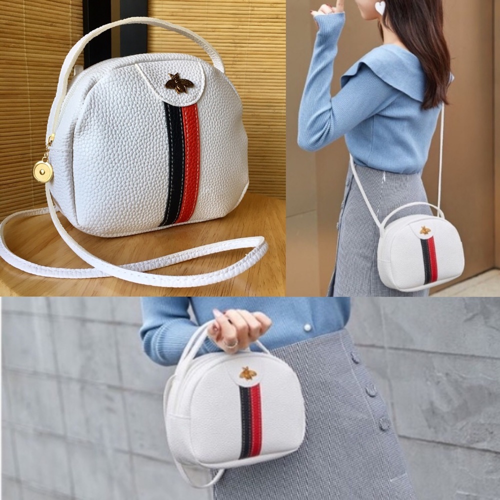 Faux Leather Crossbody Bag
